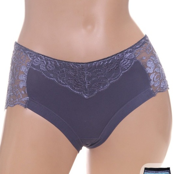 Lace Detail Panty in Sea Green - Picture 3 of 6